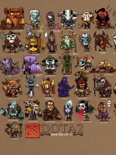Das Dota 2 Characters Wallpaper 240x320