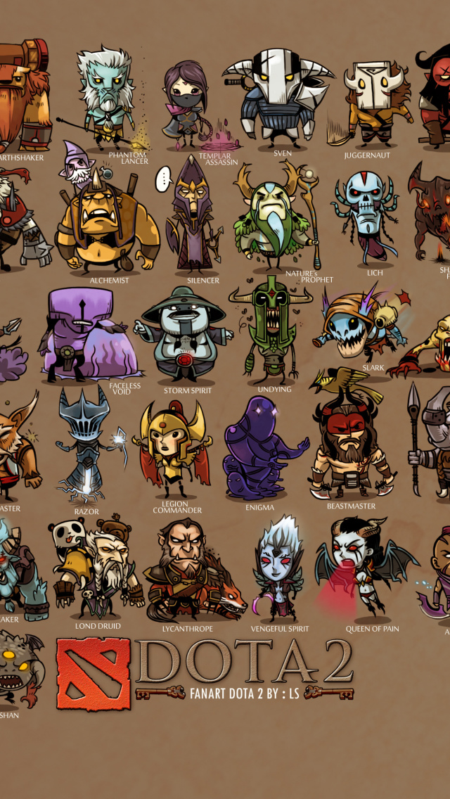 Dota 2 Characters wallpaper 640x1136