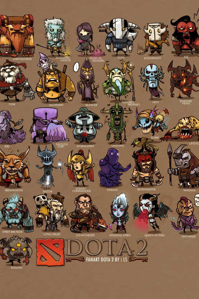 Dota 2 Characters wallpaper 640x960