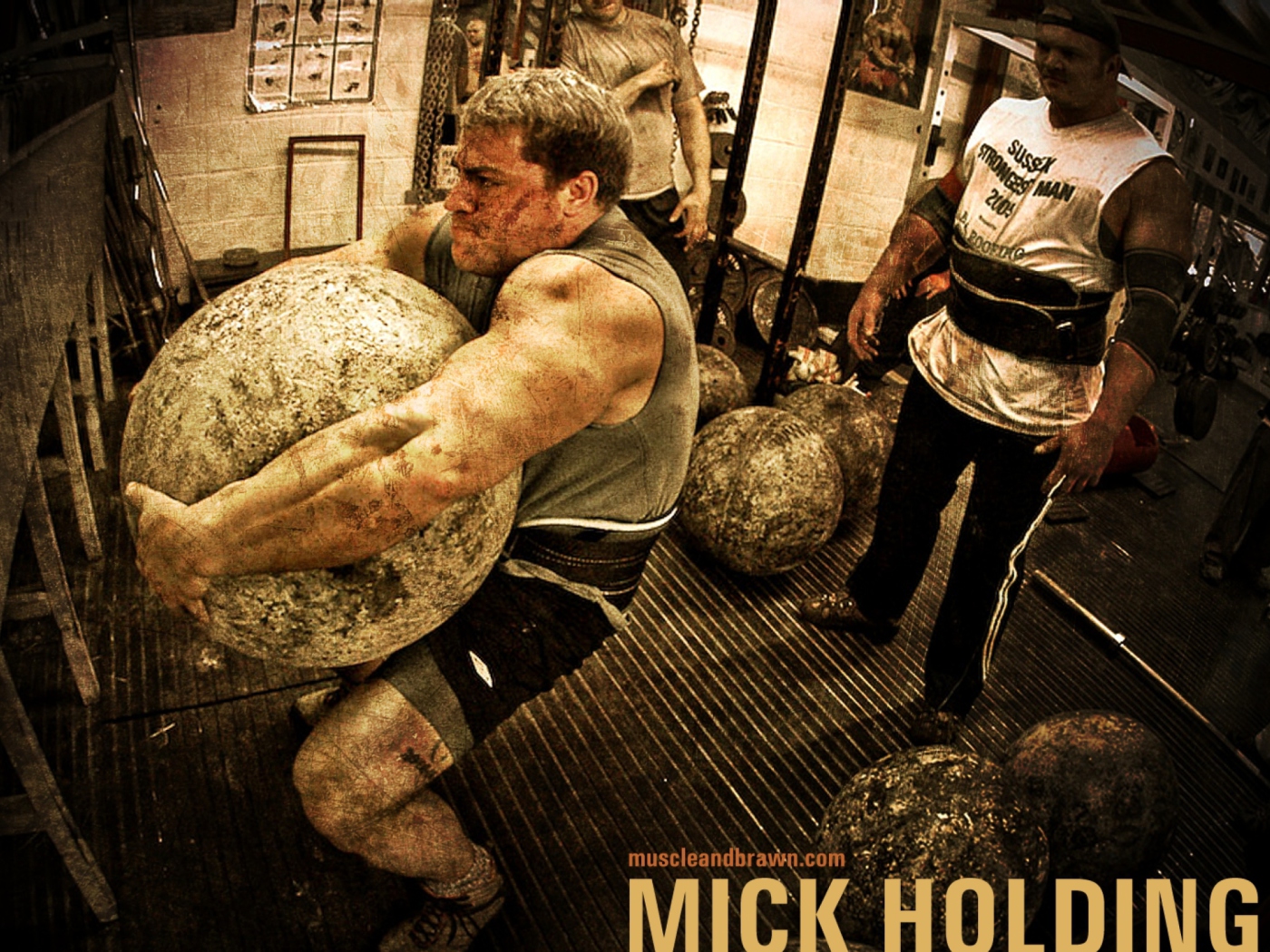 Mick Holding Strongman wallpaper 1400x1050