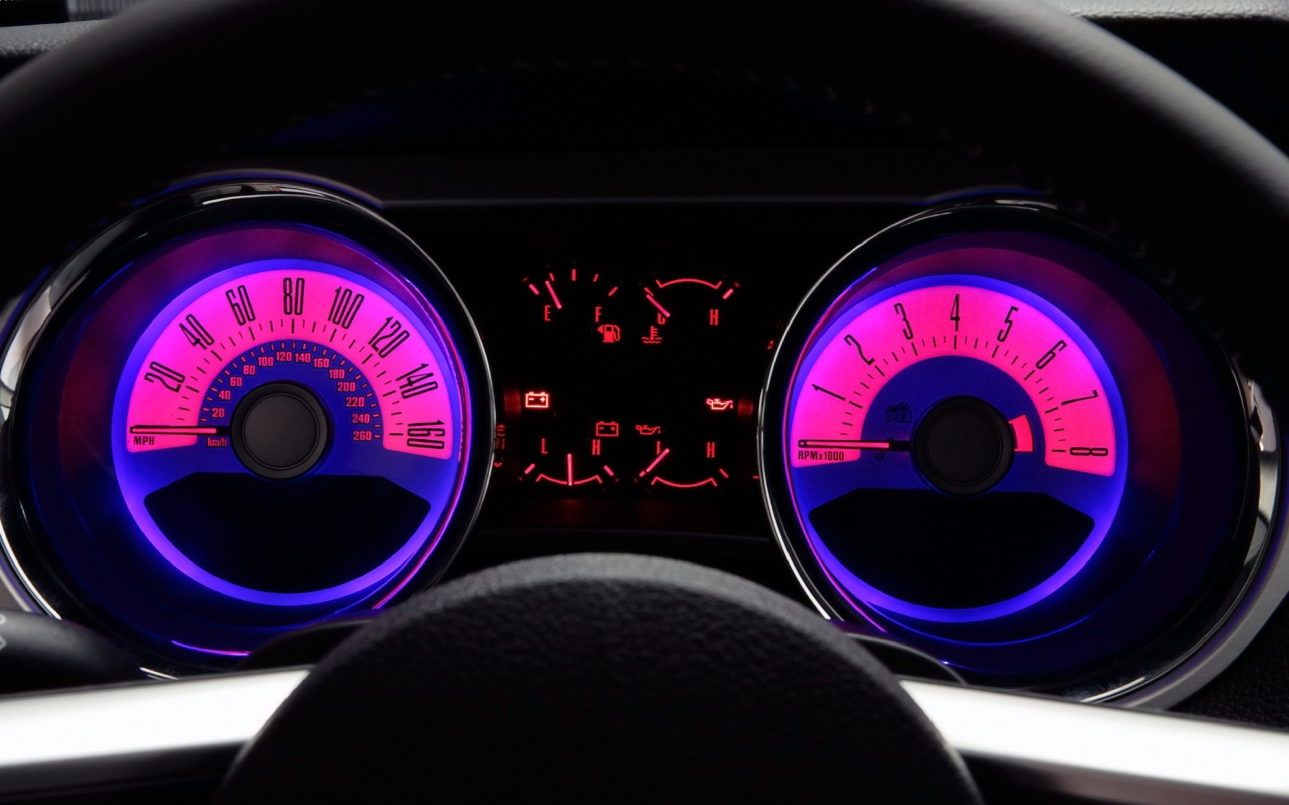 Retro Neon Speedometer wallpaper 2560x1600