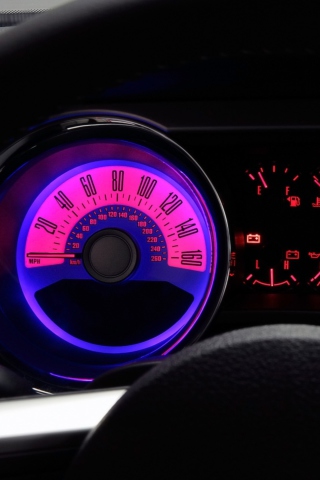 Retro Neon Speedometer screenshot #1 320x480