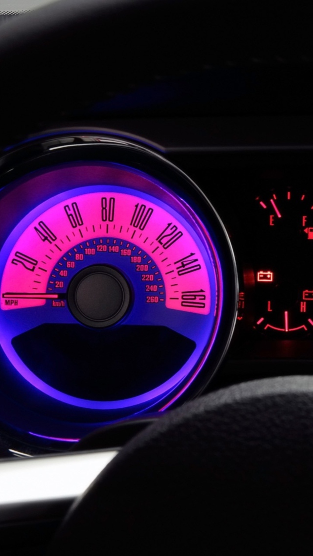 Sfondi Retro Neon Speedometer 640x1136