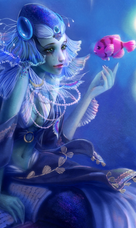 Sfondi Mermaid And Fish 480x800