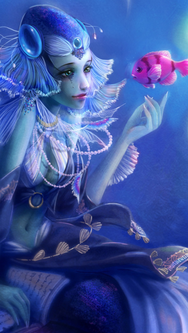 Fondo de pantalla Mermaid And Fish 640x1136