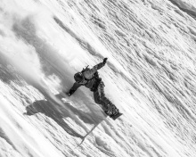 Snowboarder in Andorra wallpaper 220x176
