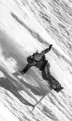 Das Snowboarder in Andorra Wallpaper 240x400