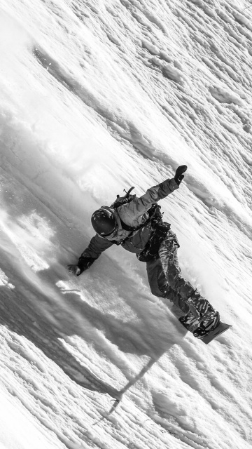 Обои Snowboarder in Andorra 360x640