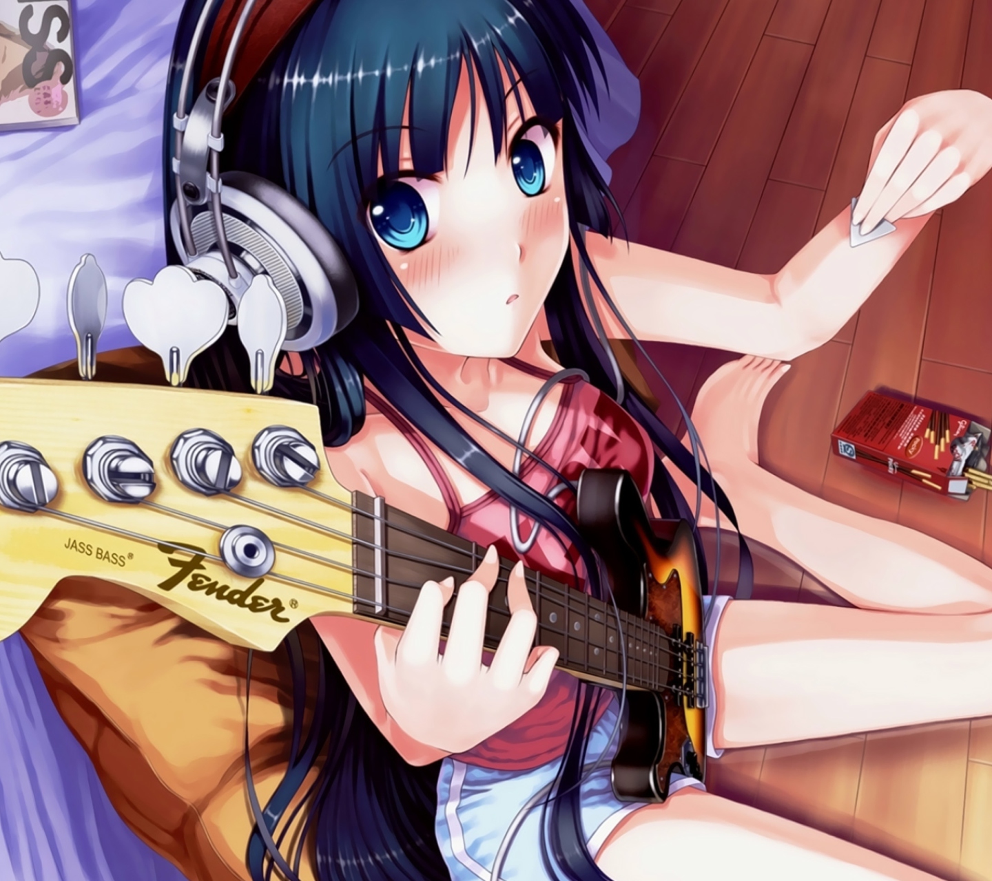 Sfondi Fender Guitar Girl 1440x1280