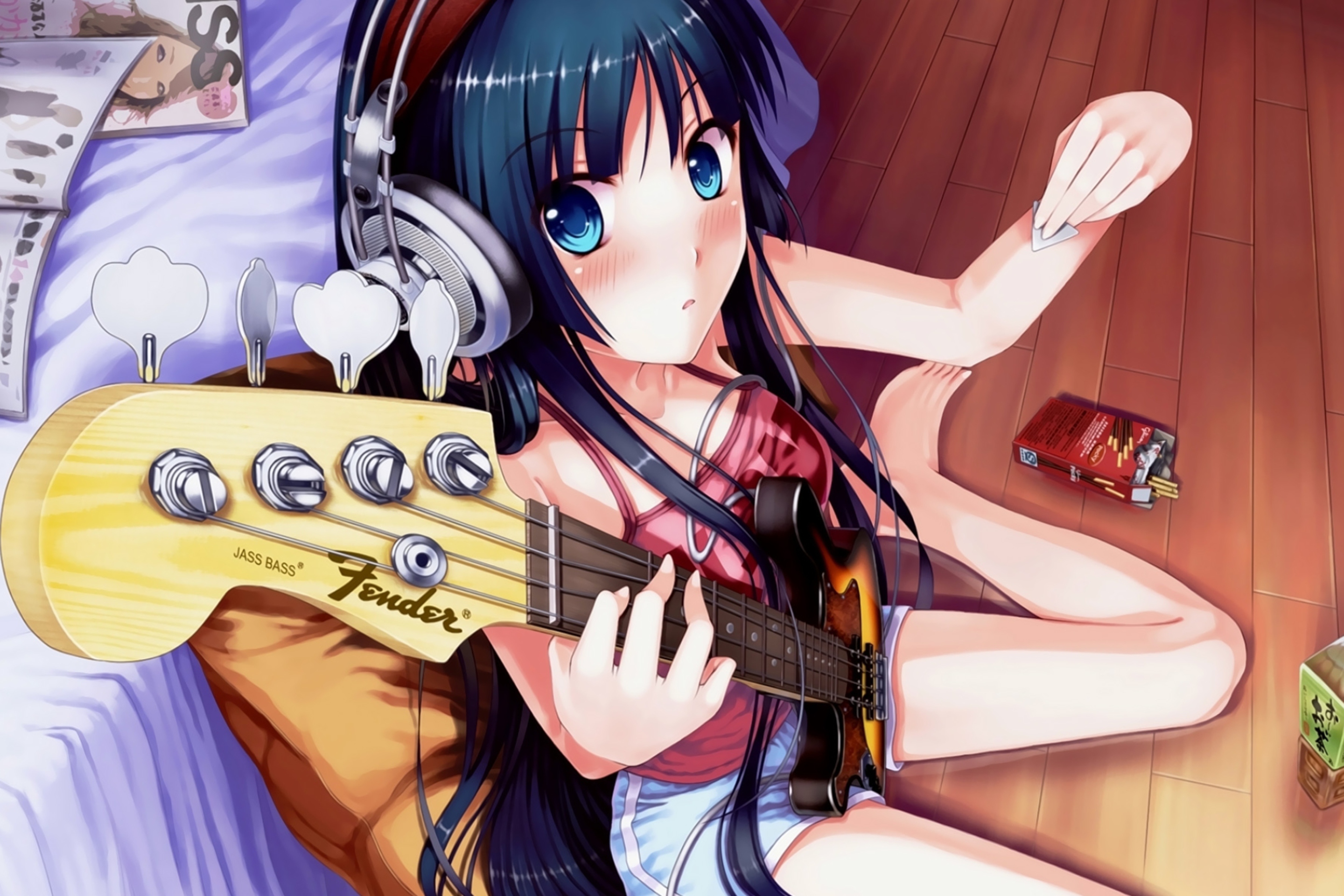 Fondo de pantalla Fender Guitar Girl 2880x1920