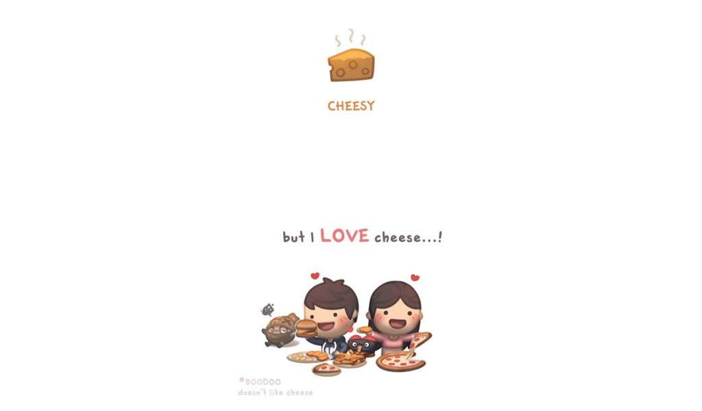 Fondo de pantalla Love Is Cheesy 1024x600