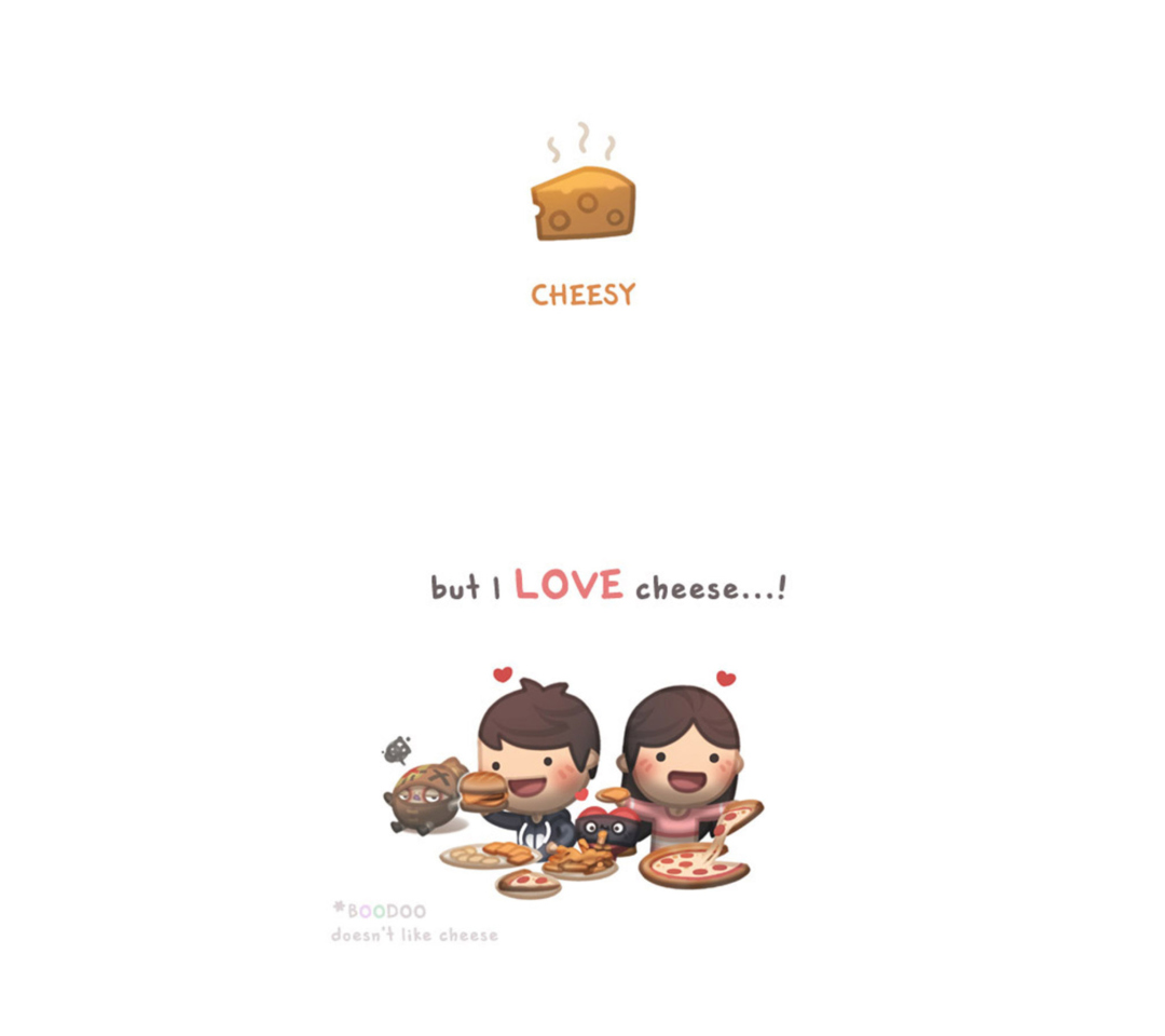 Das Love Is Cheesy Wallpaper 1080x960