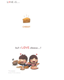 Love Is Cheesy wallpaper 128x160