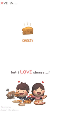 Обои Love Is Cheesy 240x400