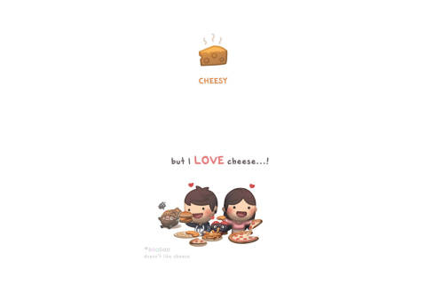 Das Love Is Cheesy Wallpaper 480x320