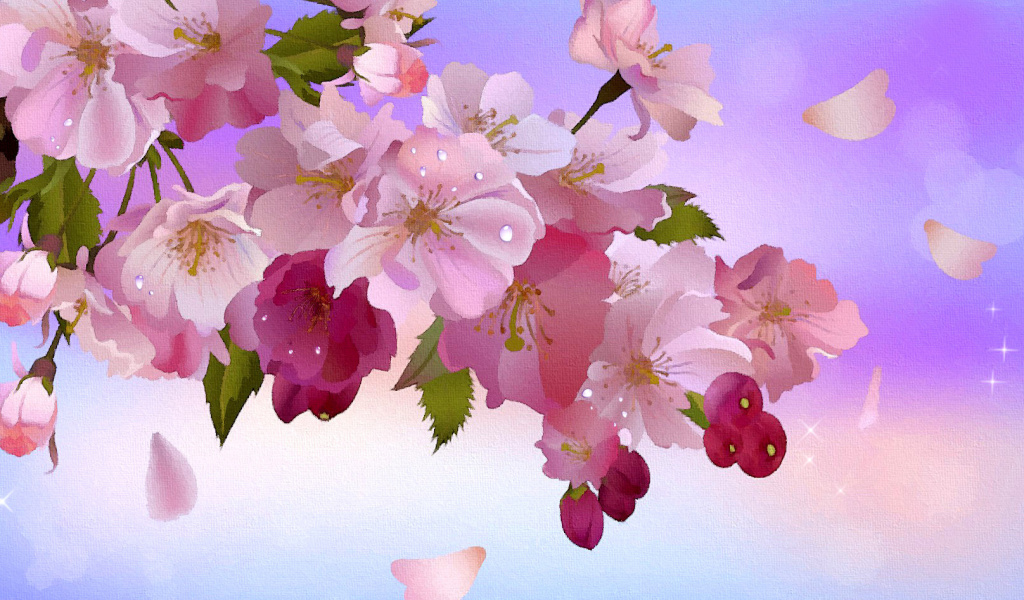 Painting apple tree in bloom screenshot #1 1024x600