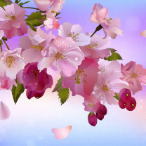 Fondo de pantalla Painting apple tree in bloom 208x208