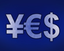 Fondo de pantalla Japanese Yen, Euro, Dollar Symbol 220x176