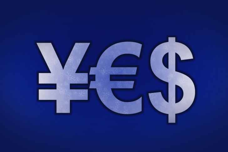 Das Japanese Yen, Euro, Dollar Symbol Wallpaper