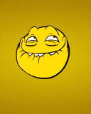 Fondo de pantalla Yellow Trollface Smile 128x160