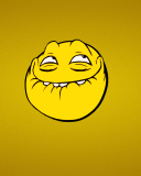 Обои Yellow Trollface Smile 128x160