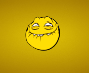 Das Yellow Trollface Smile Wallpaper 176x144