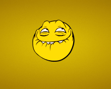 Das Yellow Trollface Smile Wallpaper 220x176