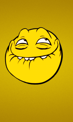 Sfondi Yellow Trollface Smile 240x400