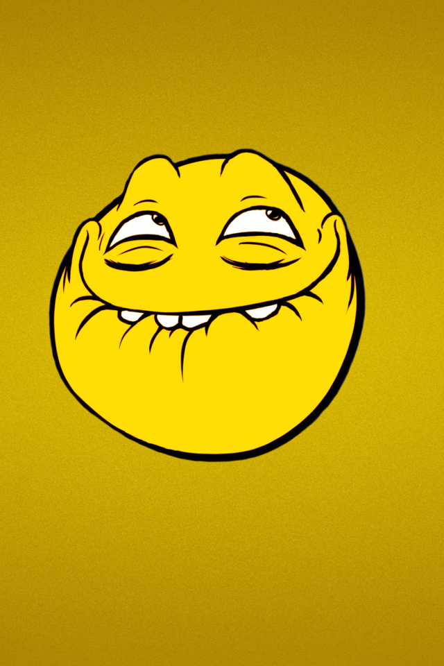 Yellow Trollface Smile screenshot #1 640x960