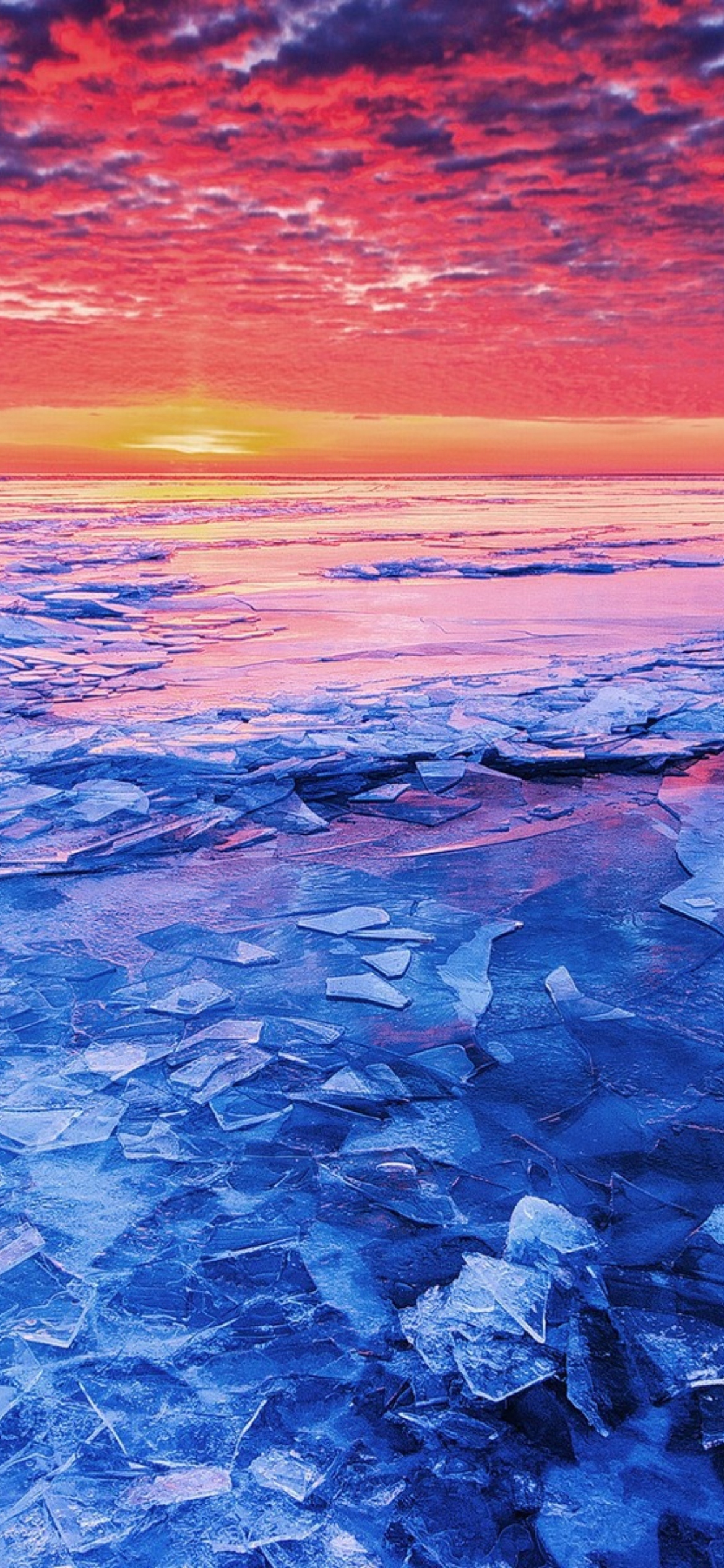 Sunset And Shattered Ice screenshot #1 1170x2532