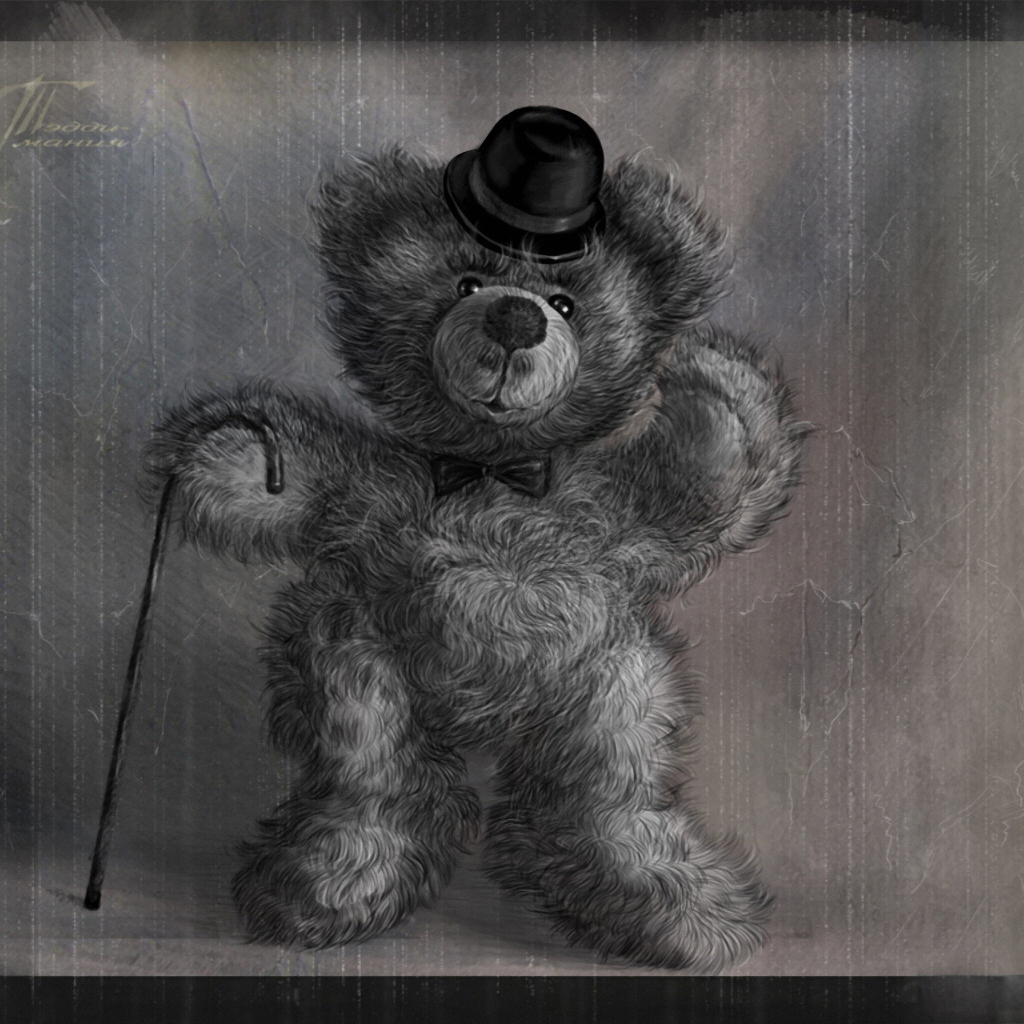 Fondo de pantalla Teddy Bear Gentleman 1024x1024