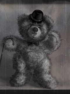 Teddy Bear Gentleman wallpaper 240x320