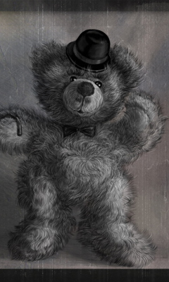 Teddy Bear Gentleman wallpaper 240x400