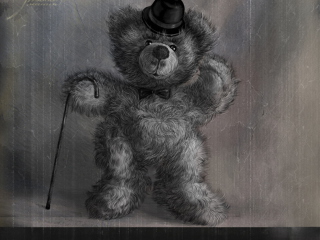 Das Teddy Bear Gentleman Wallpaper 320x240
