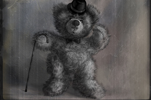 Das Teddy Bear Gentleman Wallpaper 480x320