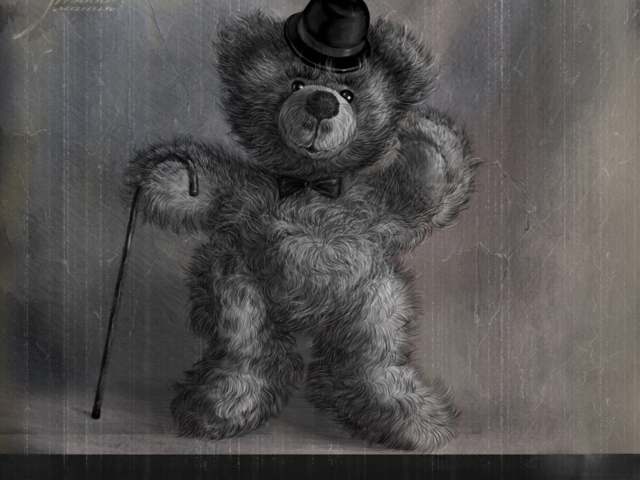 Das Teddy Bear Gentleman Wallpaper 640x480