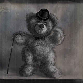 Teddy Bear Gentleman Background for 2048x2048