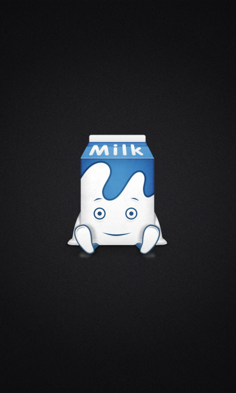 Das Funny Milk Pack Wallpaper 480x800