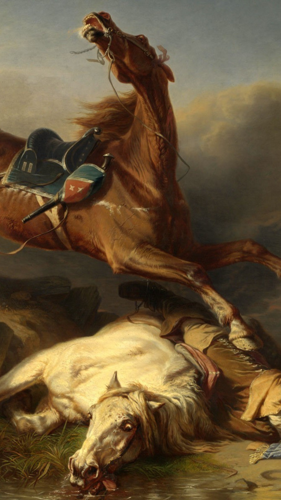 Das Horses Painting Wallpaper 1080x1920