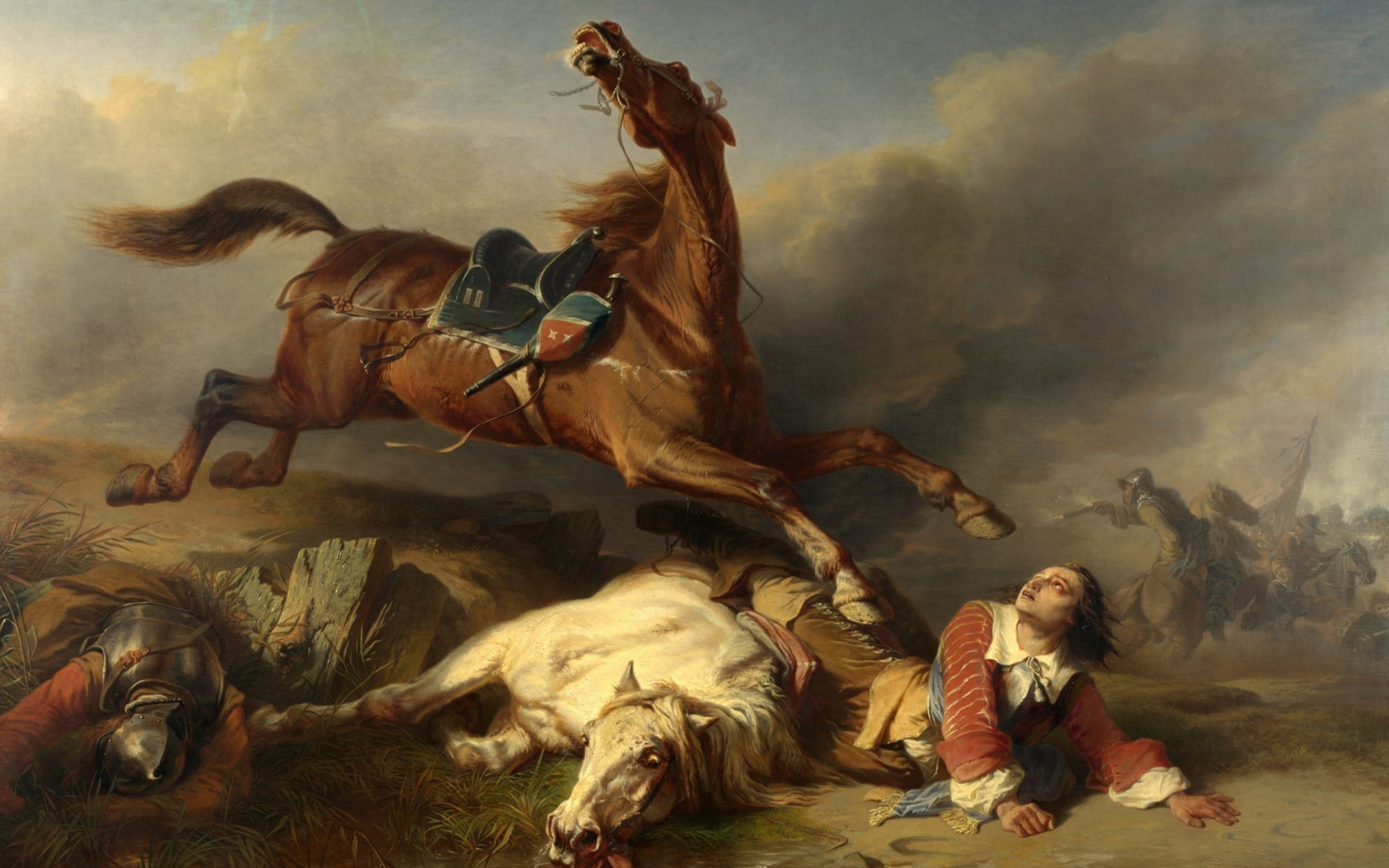 Обои Horses Painting 2560x1600