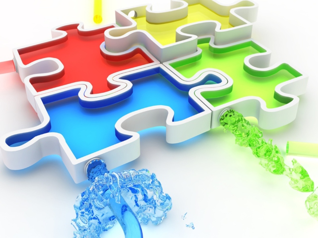 Colorful Puzzles wallpaper 640x480