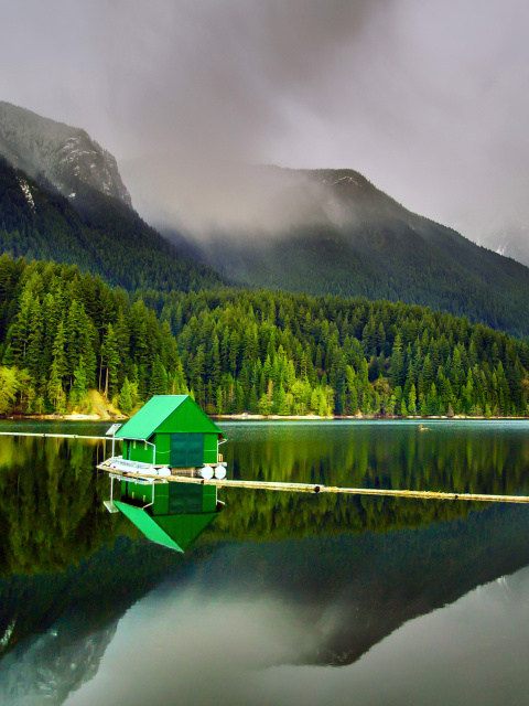Fondo de pantalla Capilano Lake in North Vancouver 480x640