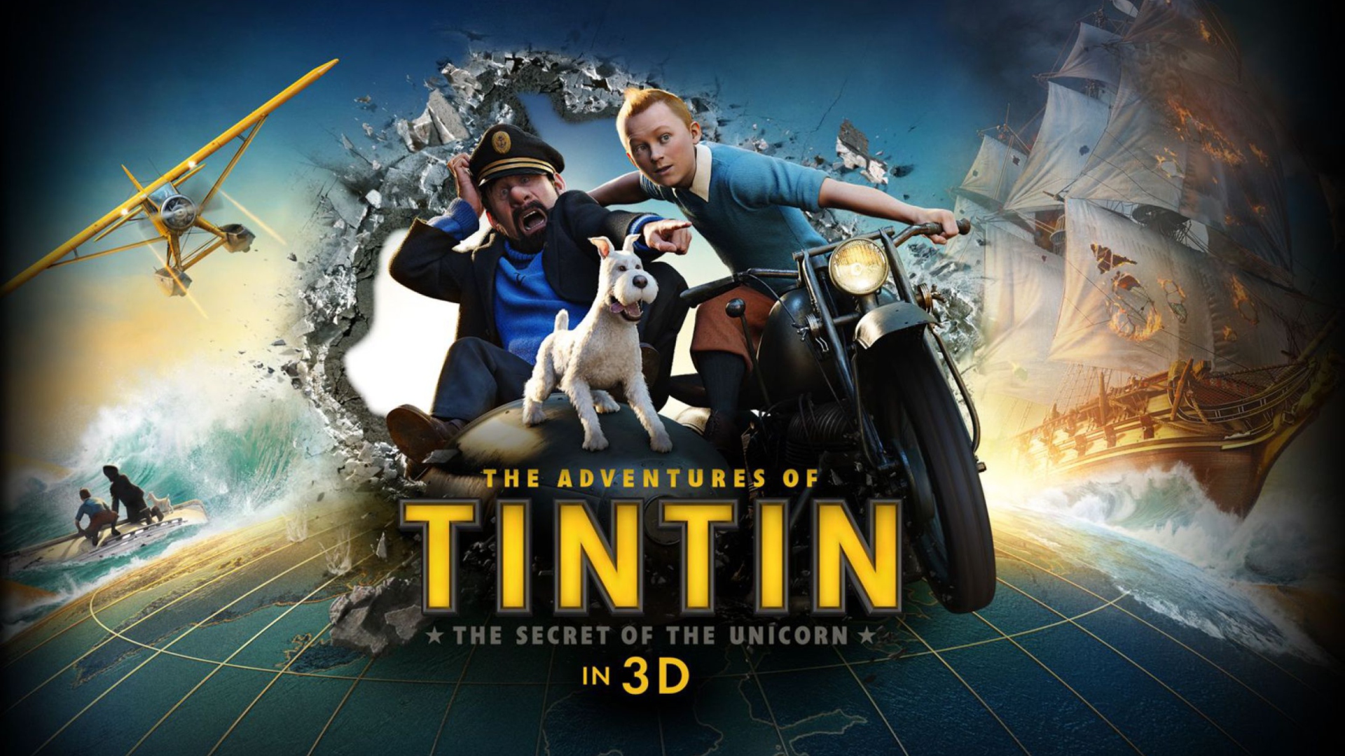 Fondo de pantalla The Adventures Of Tintin 3D 1920x1080