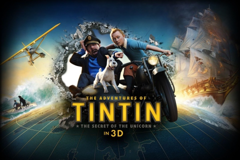 Das The Adventures Of Tintin 3D Wallpaper 480x320