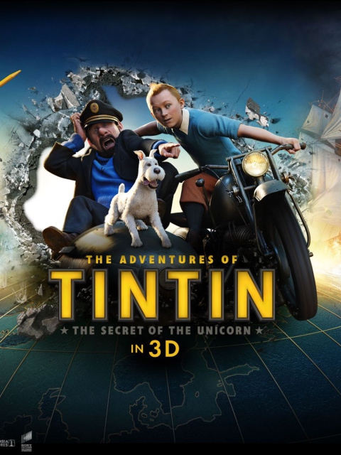 The Adventures Of Tintin 3D wallpaper 480x640