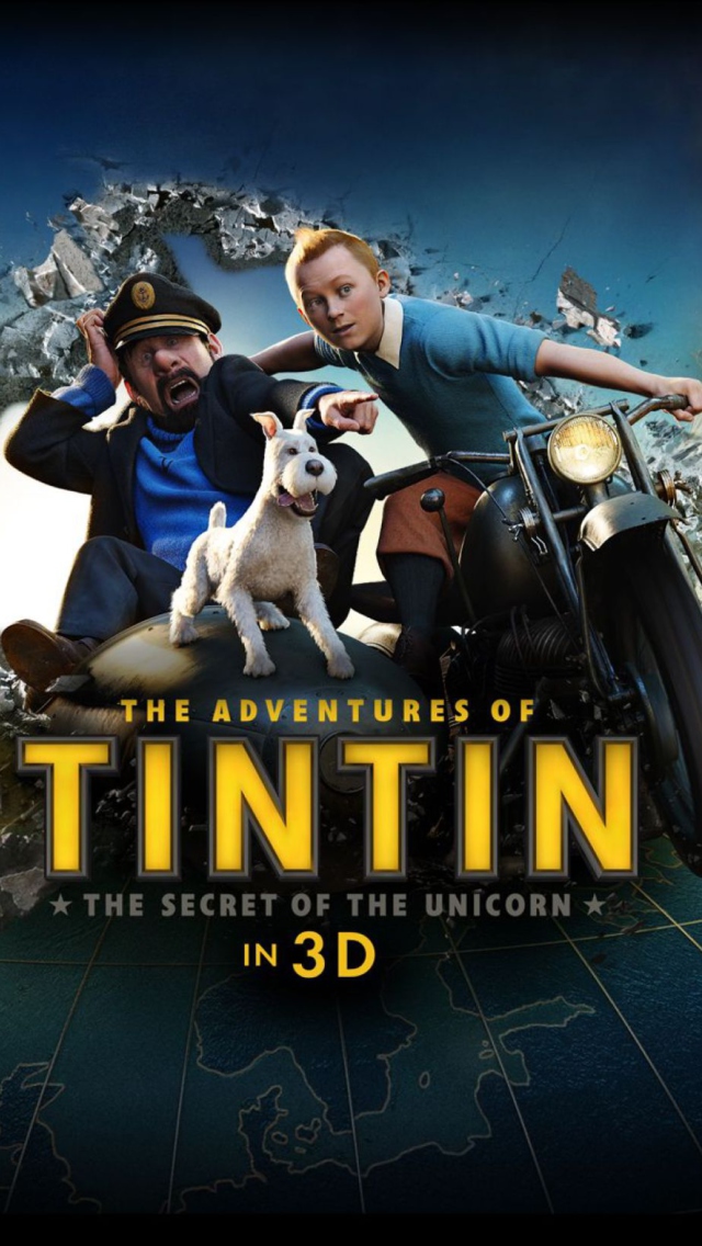 Fondo de pantalla The Adventures Of Tintin 3D 640x1136