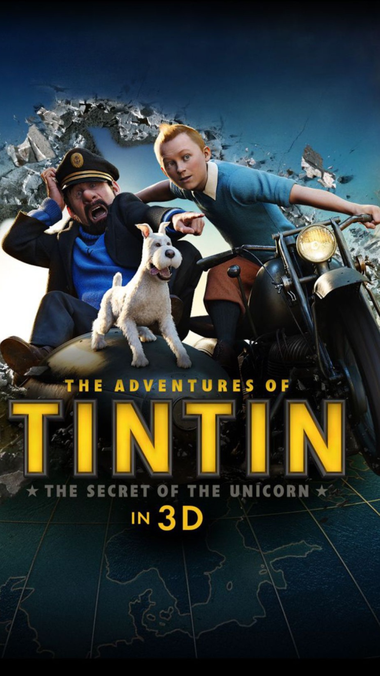 The Adventures Of Tintin 3D wallpaper 750x1334