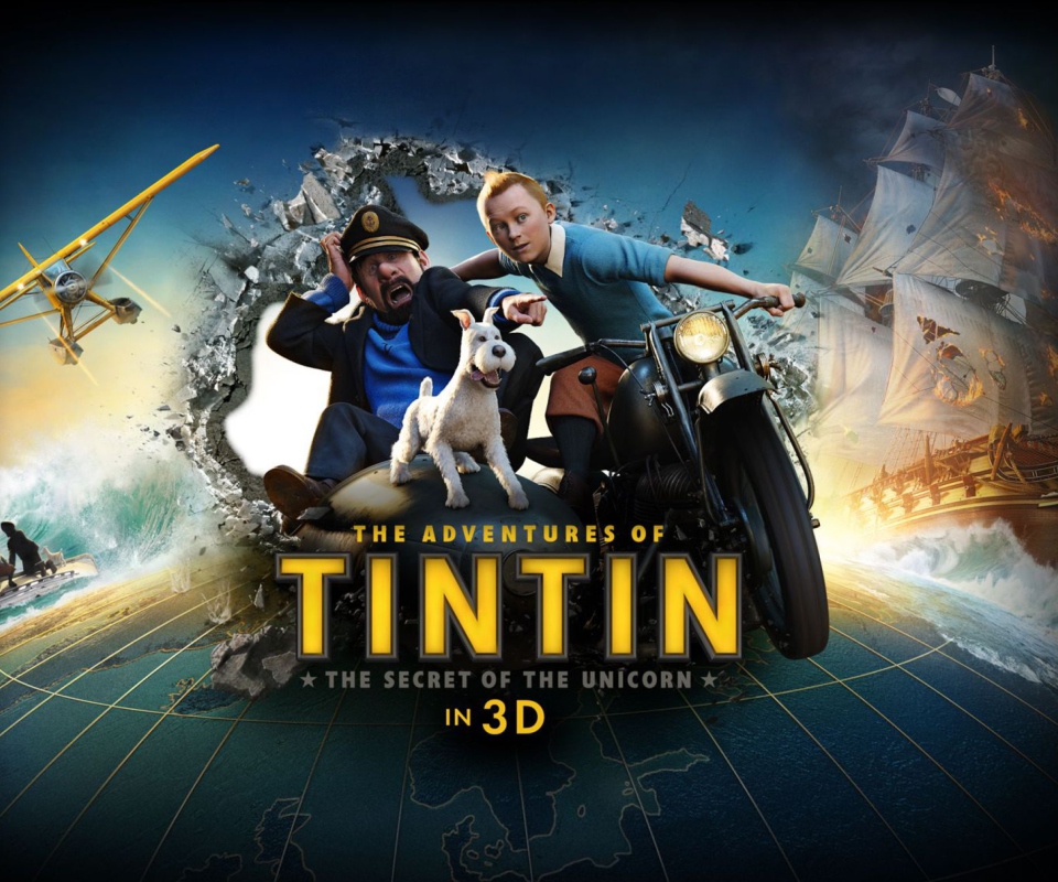 Das The Adventures Of Tintin 3D Wallpaper 960x800