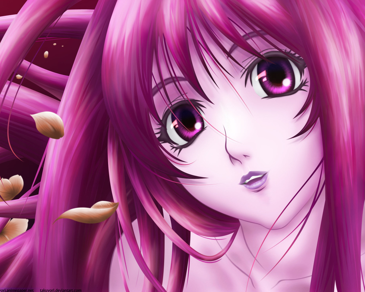 Screenshot №1 pro téma Pink Anime Girl 1280x1024