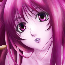 Fondo de pantalla Pink Anime Girl 128x128